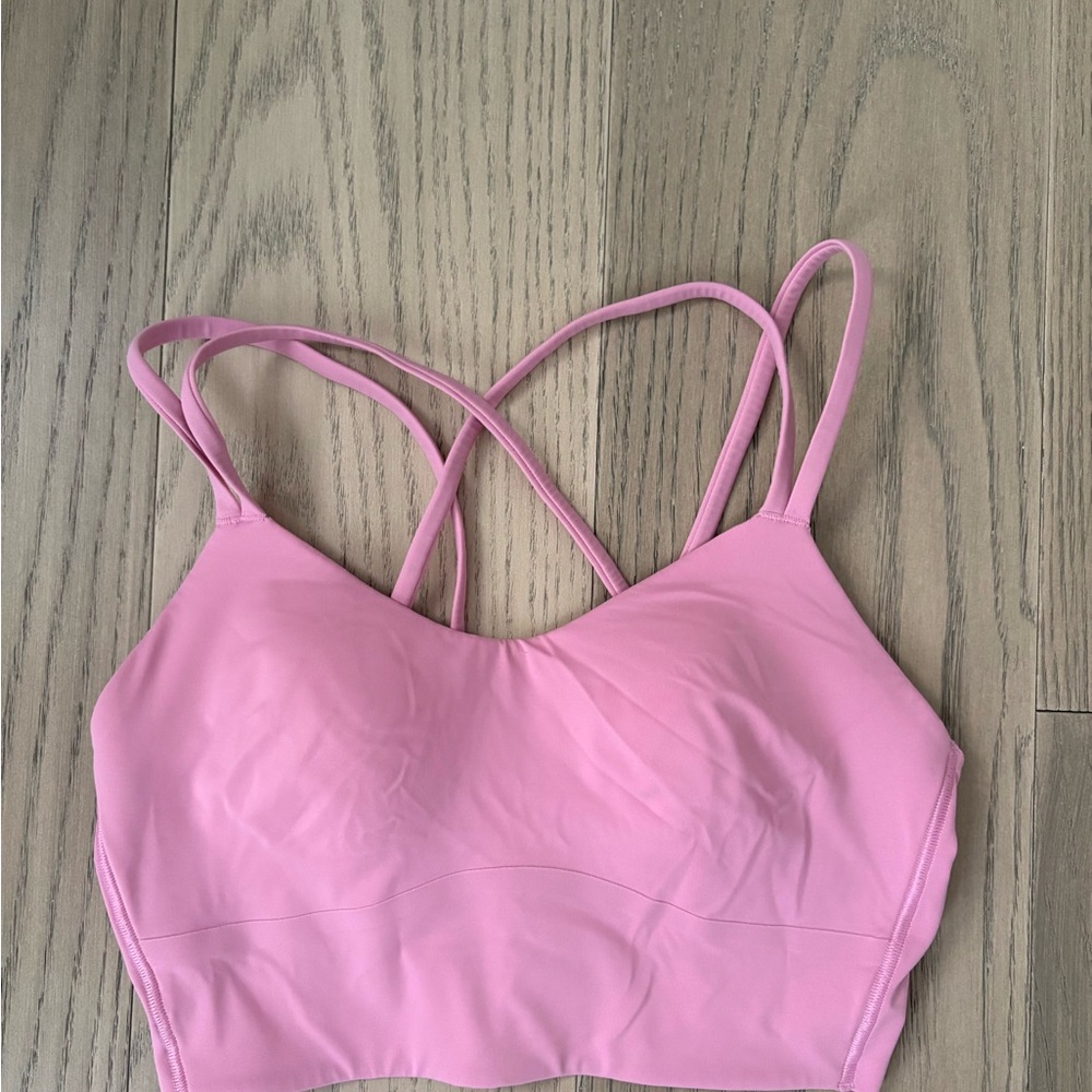 lululemon athletica Bubblegum Pink Strappy Light-Support Sports Bra